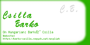 csilla barko business card